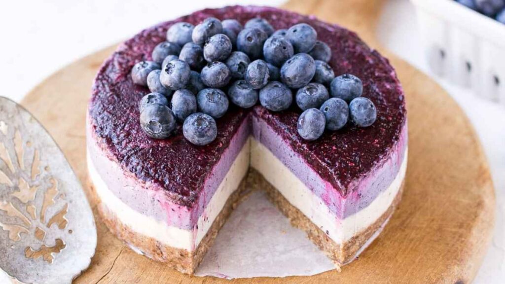 No-Bake Vegan Blueberry Cheesecake